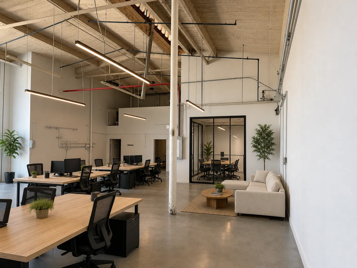 Creative office conceptual rendering
